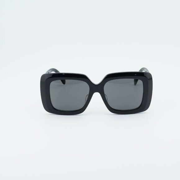 Celine CL40263F 01A Sunglasses Black Square Frame, Smoke Lenses main image 7